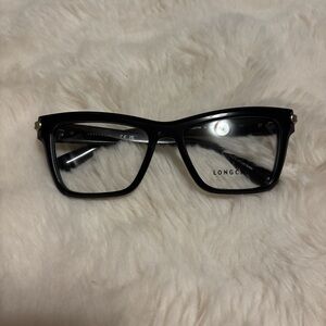 Longchamp Black Rectangular Optical Glasses